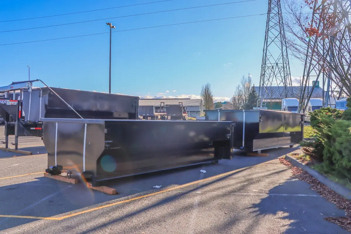Roll-off dumpster ready for waste disposal at job site for Construction Dumpster Rental in Pacifica